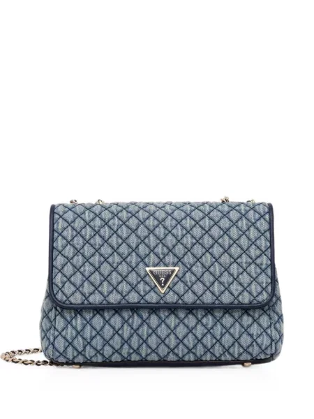 Matlasat geanta crossbody Guess albastru