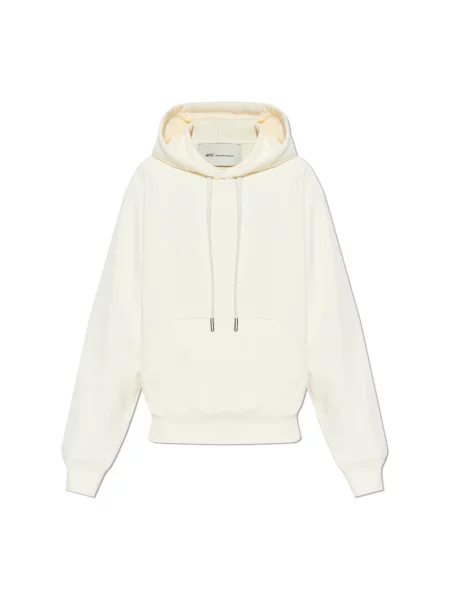Bluza z kapturem Ami Paris z kapturem beżowa