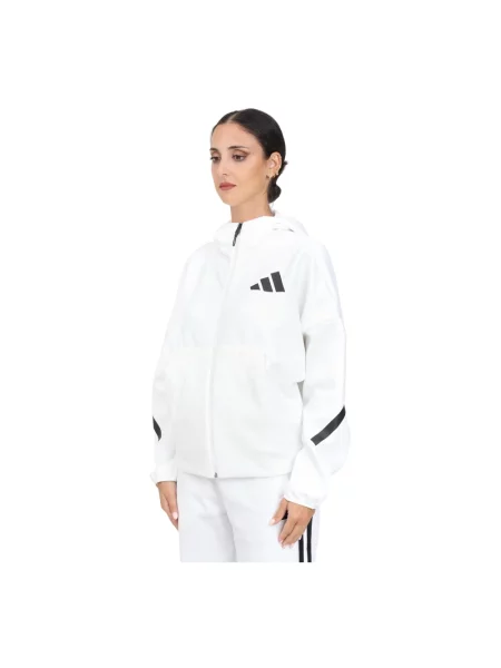 Bluza z kapturem Adidas z kapturem biała