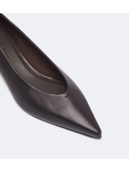 Pantofi cu toc Max Mara din piele violet