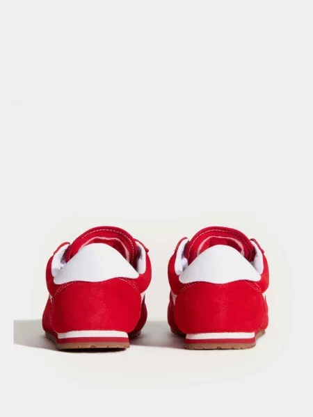 Кожаные повседневные кроссовки Vans красные