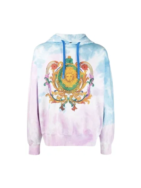 Bluza z kapturem Versace Jeans Couture z kapturem z logo wiązana