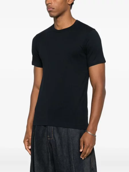 Къс тениска Comme Des Garçons Homme с кръгло деколте синьо