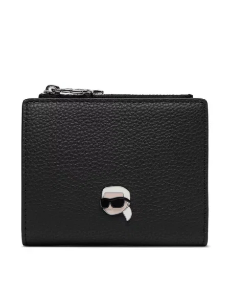 Karl Lagerfeld Novčanik Ikon Pebble' crna