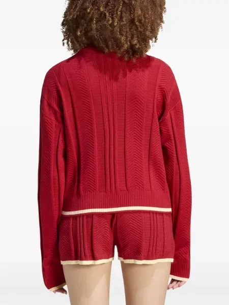 Pulover Adidas tricotate cu bretele galben