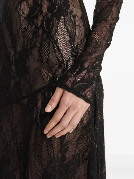 Rochie maxi 2310 Studio cu paiete de costum negru