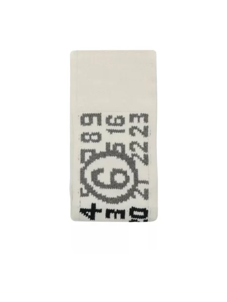 Szal Mm6 Maison Margiela wełniana biała