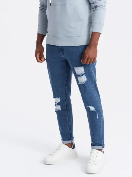 Nohavice Ombre Clothing modrá