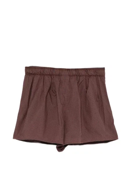 Pantaloni scurți Juun.j în carouri maro