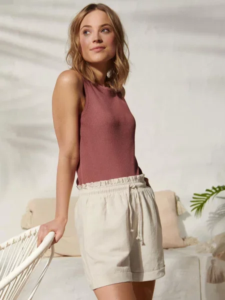 Tchibo Шорти Молочний Льон/віскоза