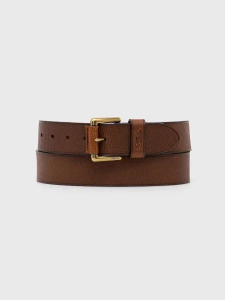 Polo Ralph Lauren pasek skórzany brązowy