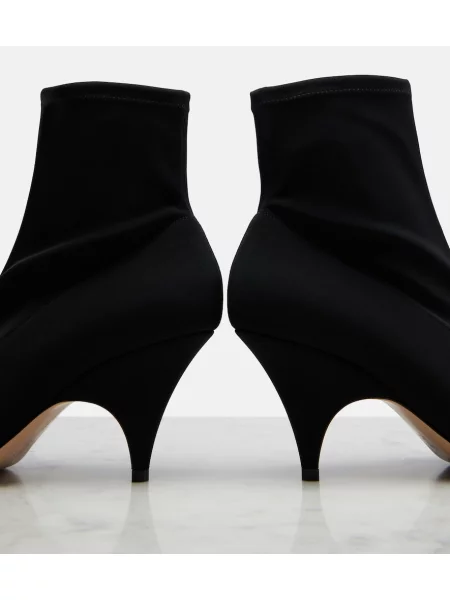 Cizme scurte Gianvito Rossi din canvas negru