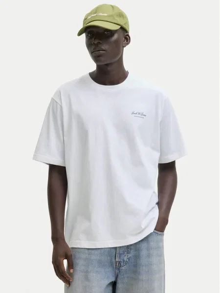 JACK & JONES Tričko JJEArchive modrá biela