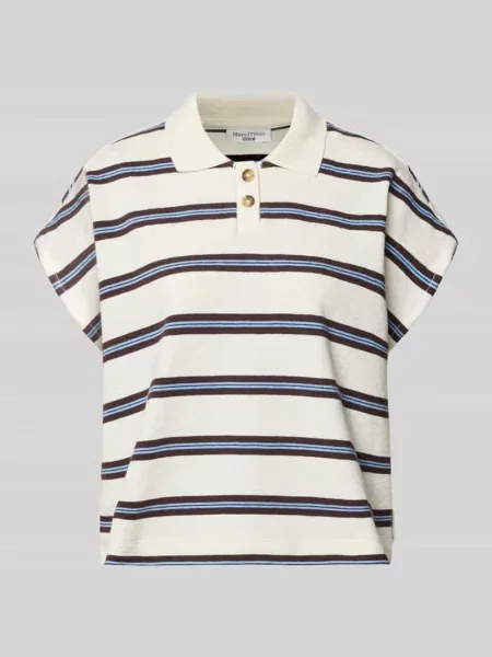 Koszulka polo o kroju regular fit z czystej bawełny Marc O'polo Denim biała