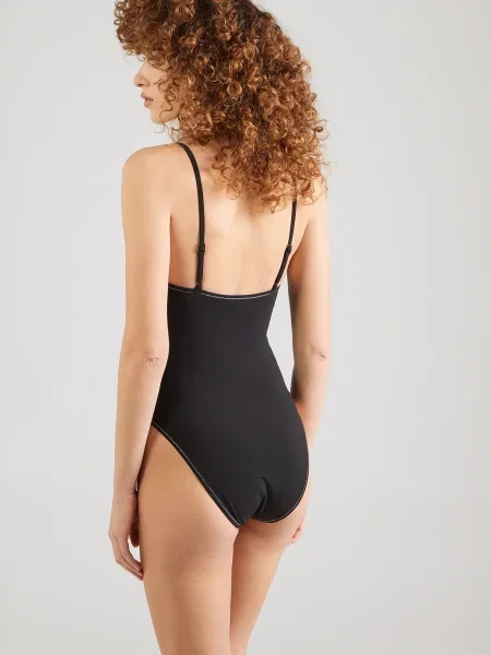 Calvin Klein Swimwear Enodelne kopalke živo rdeča / črna bela