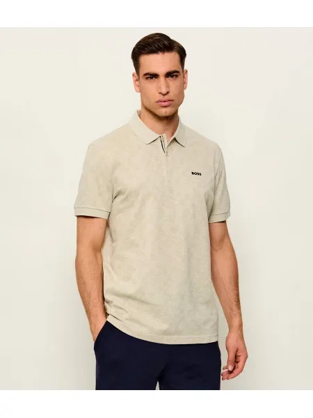 Tricou polo Boss Green bej