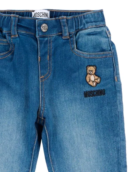 Jeansy dziecięce Moschino niebieskie
