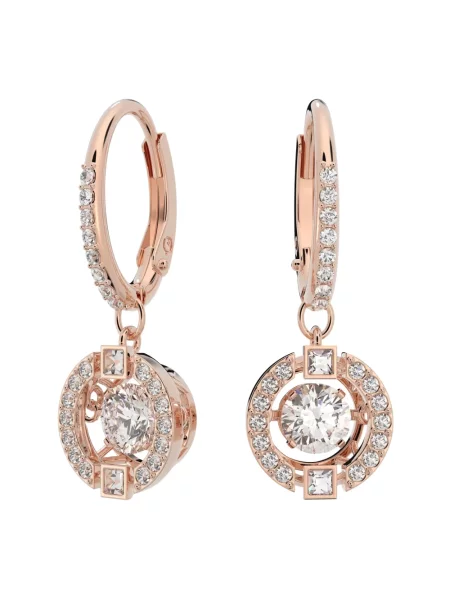 Kolczyki Swarovski różowe