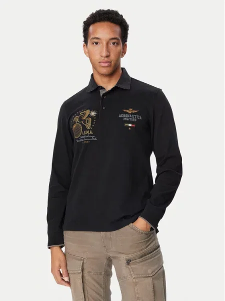 Aeronautica Militare Polo marškinėliai juoda