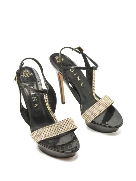 Sandale Gina de cristal negru