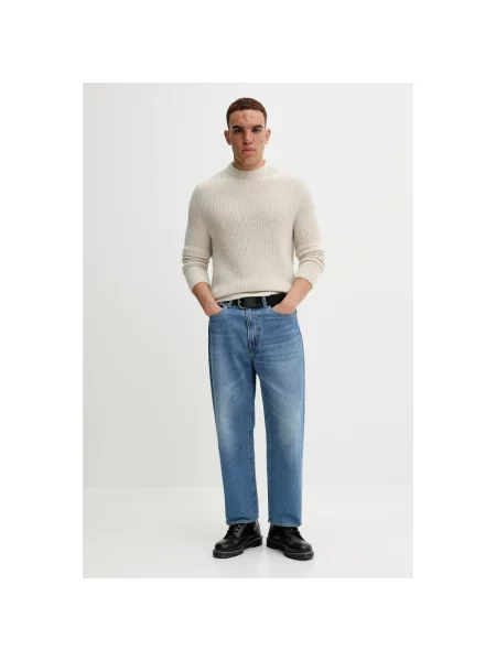 Dzianinowy sweter Marc O'polo w paski beżowy