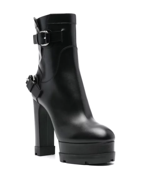 Cizme scurte Casadei din piele negru