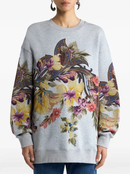 Hanorac Etro cu model floral cu imagine gri