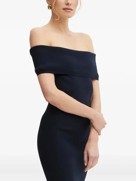 Kožené mini mini šaty Michael Michael Kors na ramínka bílé