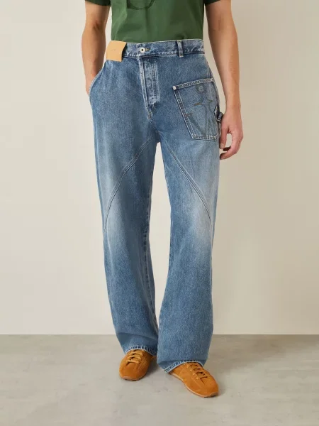 Jw Anderson Džíny Regular Fit mid blue modré