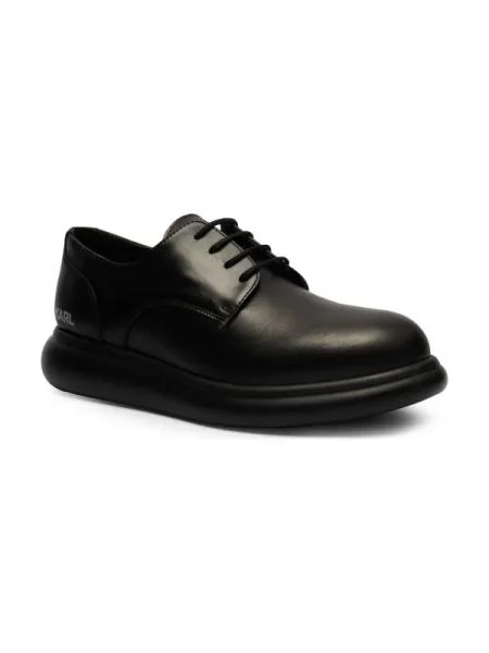 Karl Lagerfeld Bőr sneakers tornacipő GRANBY fekete
