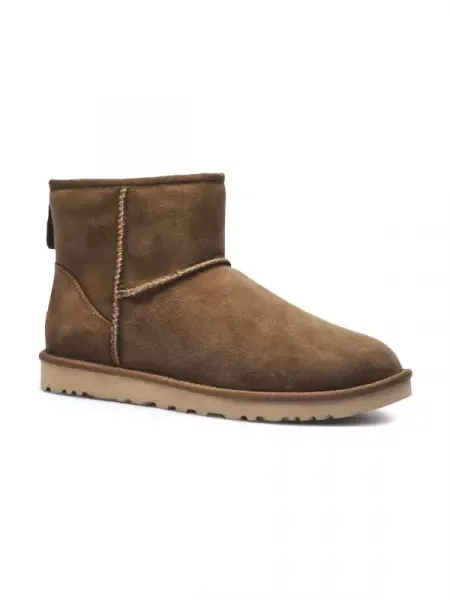 UGG Bocanci M CLASSIC MINI | piele întoarsă maro