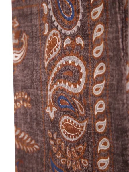 Fular Dell'oglio cu imagine cu model paisley maro