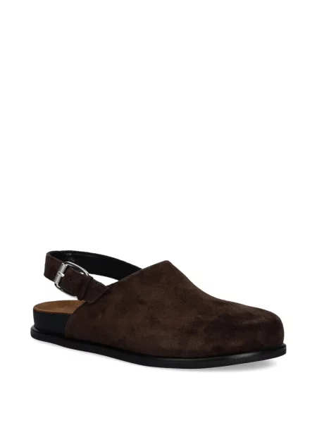 Papuci tip mules Vagabond cu cataramă slingback maro