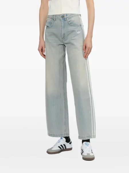 Blugi Adidas cu broderie maro