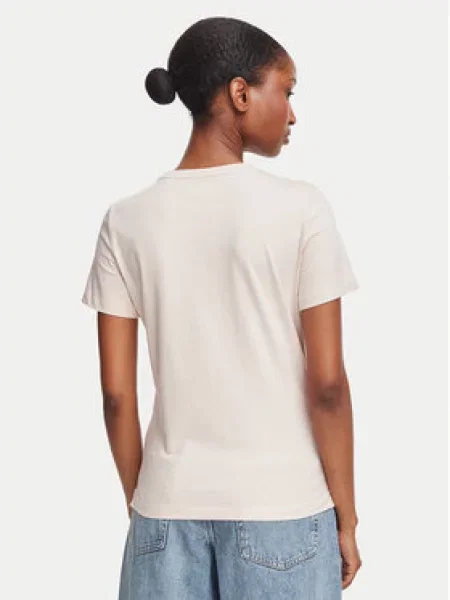 Guess T-shirt Svijetlo roza bijela
