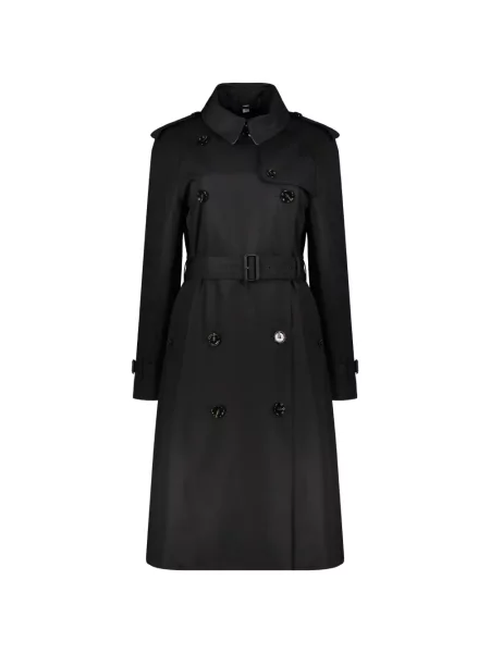 Cu centură trenci Burberry cu două rânduri de nasturi negru