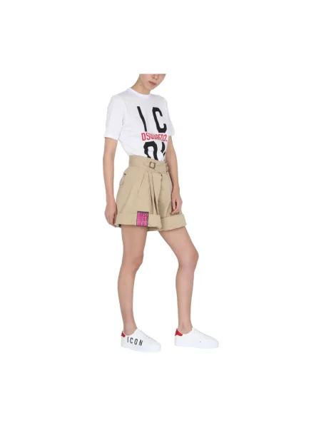 Szorty cargo Dsquared2 beżowe