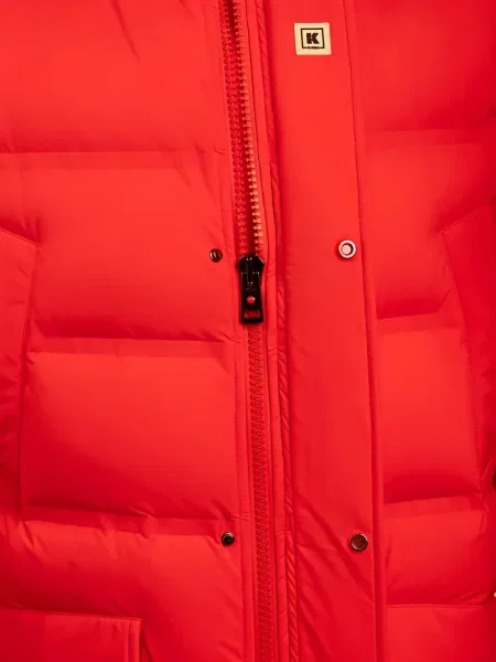 Palton Kiton cu glugă roșu