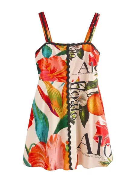 Next Rochie de vară deschis / verde smarald / corai / roșu bej