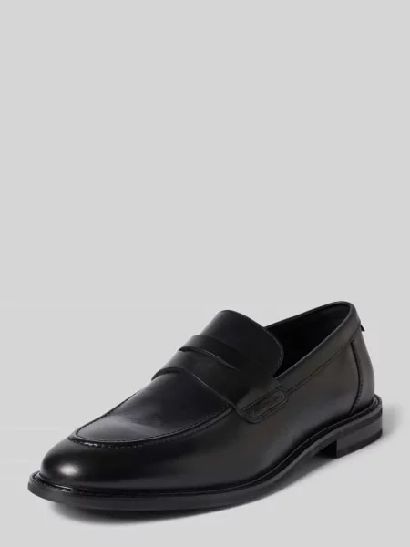 Loafersy z naturalnej skóry model Lozham' Gant czarne