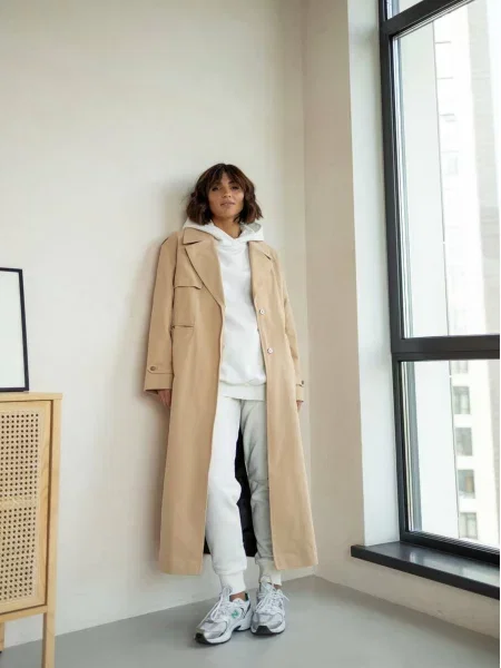 Тренч Milirud текстиль бежевий