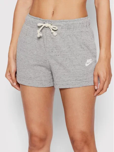 Nike Sportswear Kalhoty melír / bílá šedý
