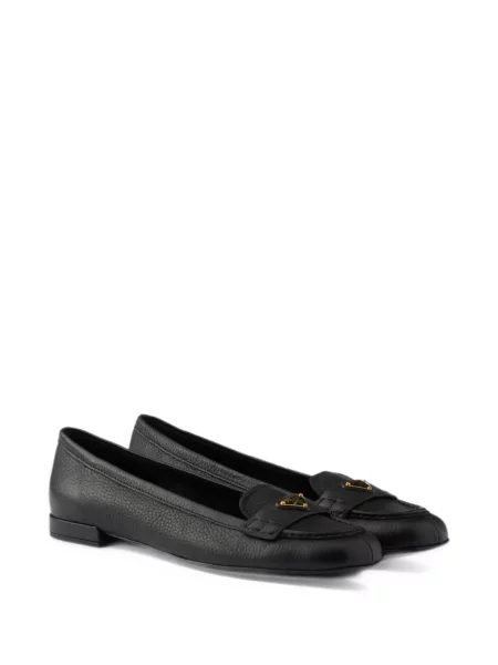 Кожени лоуфъри Prada черно
