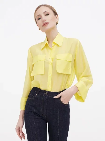 Сорочка A.G.N.A бавовна/віскоза жовтий