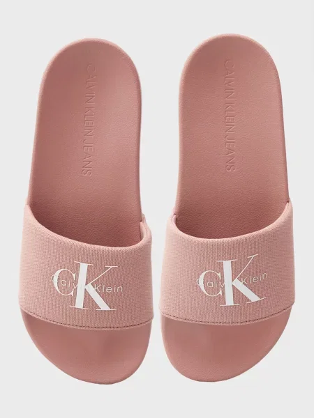 Шльопанці Calvin Klein Jeans рожеві