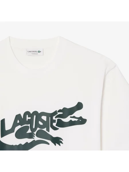 Lacoste Koszulka Z Długim Rękawem biała