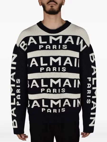 Pulover Balmain cu autograf negru