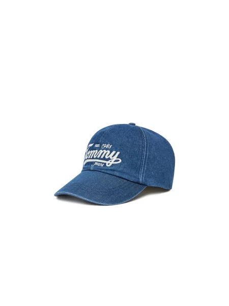 Tommy Jeans Kšiltovka Archive Script modrá