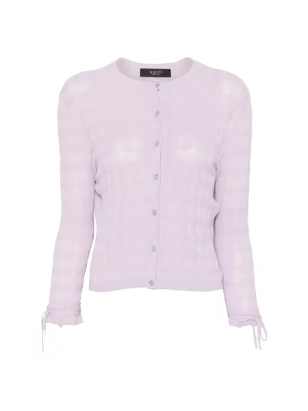 Cardigan Gucci tricotate cu legături violet