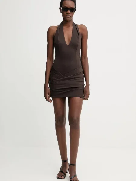 Сукня La Mania BLANCA mini облягаюча BLANCA коричневий